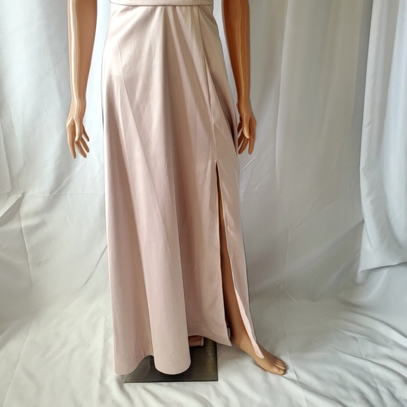 NWT Sequin Hearts Buff Satin Long Dress 3 - Picture 4 of 16